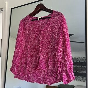 Pink Joie Button Down Blouse | L Large